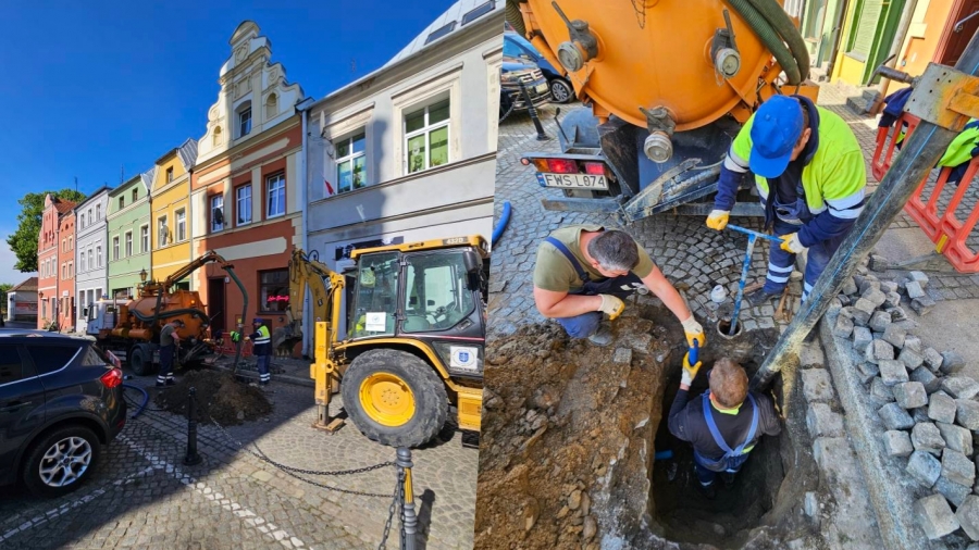 Awaria wodociągowa na Rynku. Ratusz bez wody, utrudnienia w centrum