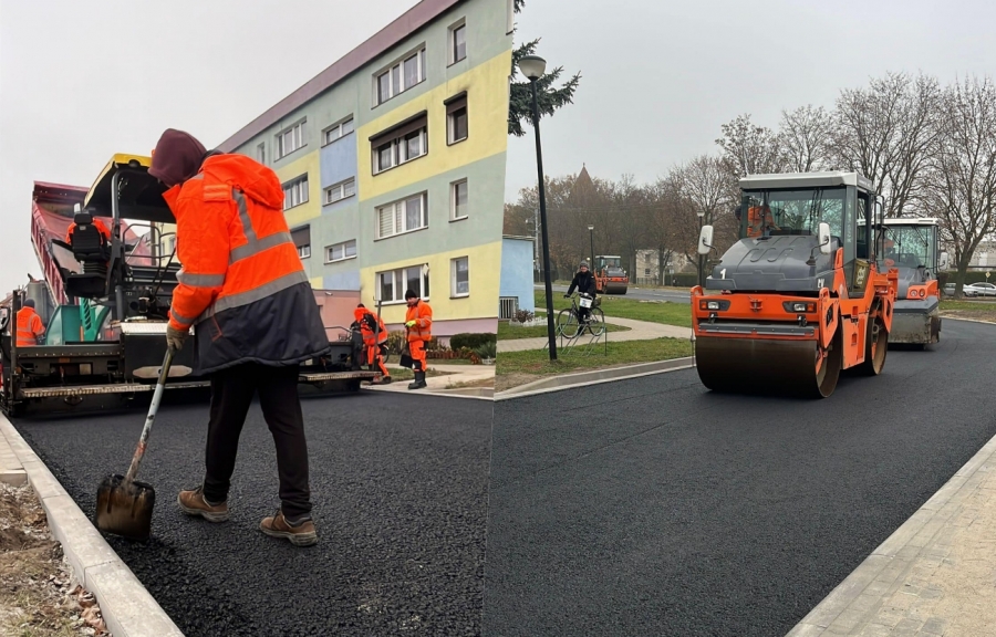 Na ul. Jagiellońskiej wylewają już asfalt. „W końcu zaczyna cieszyć oko”