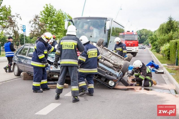 Wypadek w Sławie, wielu poszkodowanych – ćwiczenia służb ratowniczych