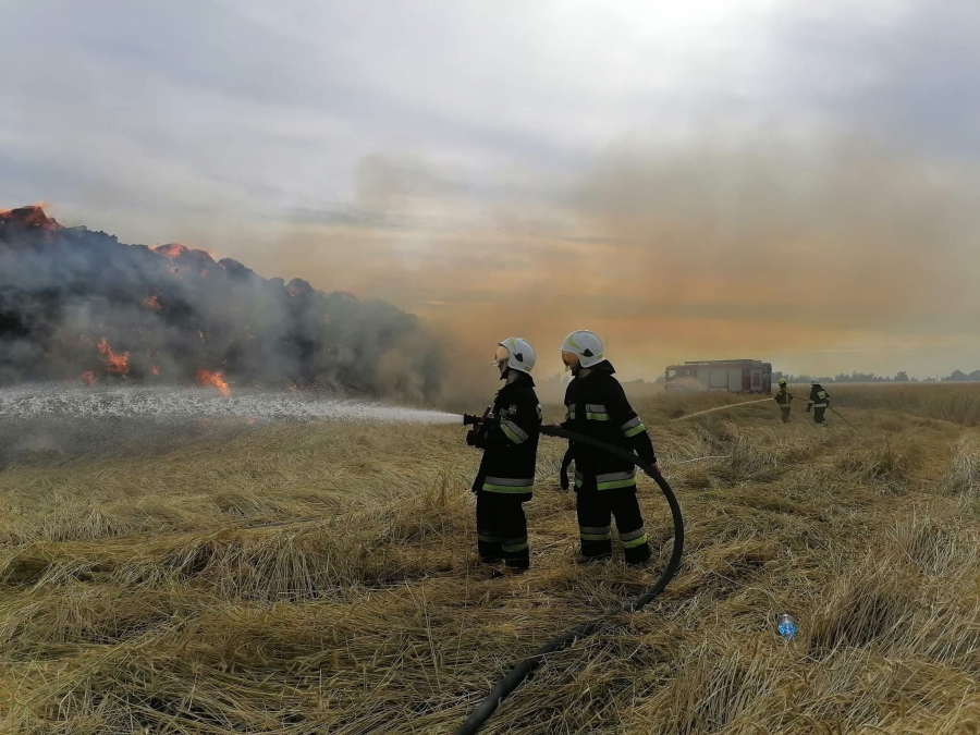 Potężny pożar w okolicy Sławy