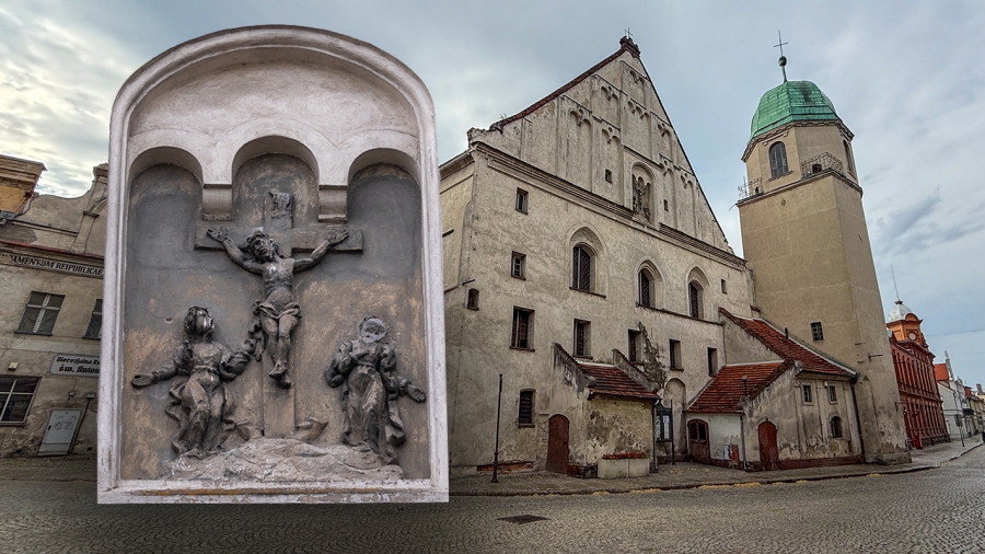 Zabytkowa płaskorzeźba na fasadzie Kripplein Christi zostanie odnowiona [ZDJĘCIA]