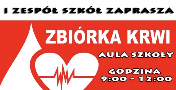 Zbiórka krwi w Staszicu - marzec 2022 (ZAPOWIEDŹ)