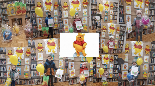 Biblioteka Publiczna w Szlichtyngowej zorganizowała konkurs plastyczny pt. Kubuś Puchatek