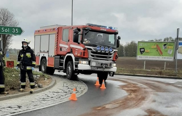 Substancja ropopochodna na drodze pomiędzy Sławą a Wygnańczycami [ZDJĘCIA]