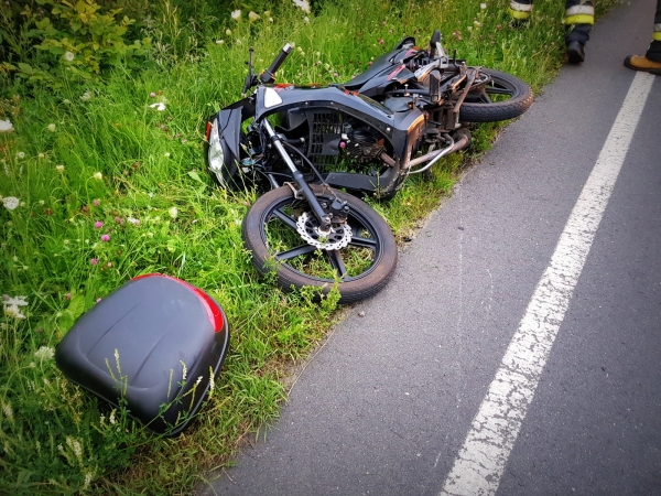 Wypadek motocyklisty wracającego ze zlotu w Wolsztynie