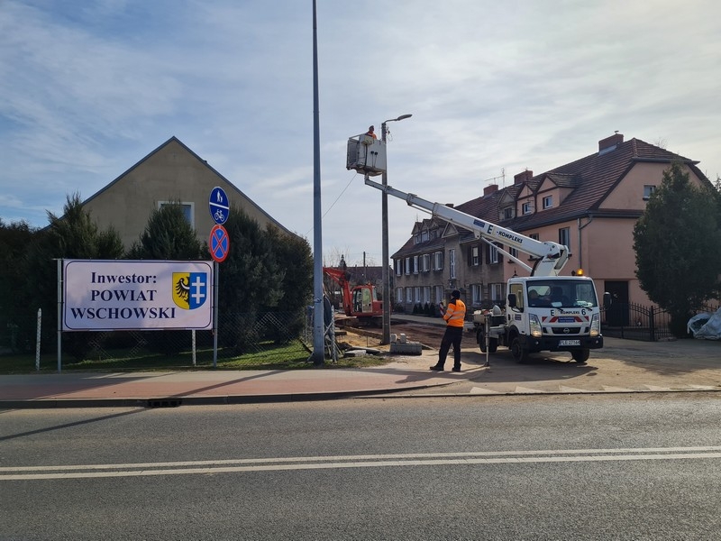Trwa modernizacja ulicy Piłsudskiego we Wschowie (FOTO)