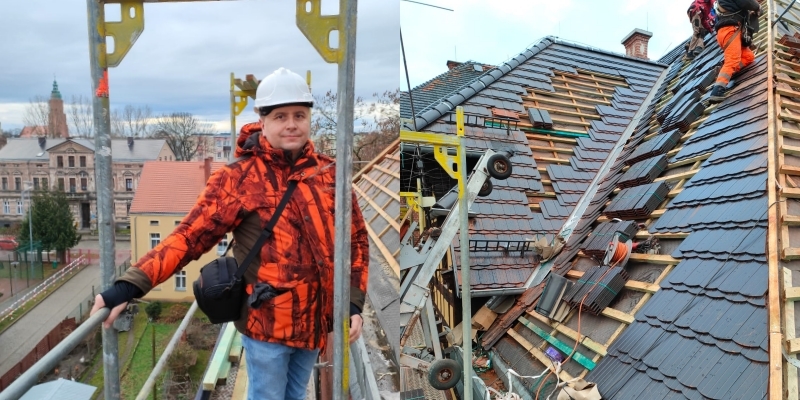 I Zespół Szkół we Wschowie w nowym wydaniu: trwa przebudowa dachu i wymiana okien