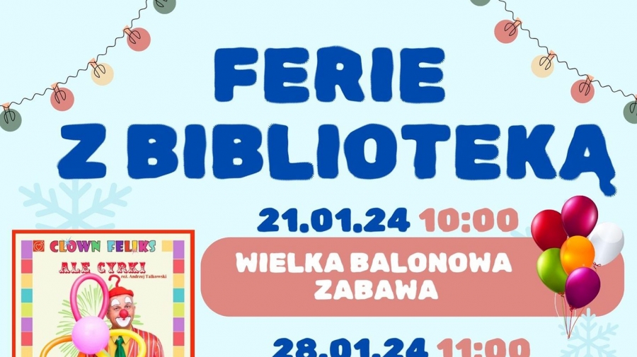 Zimowe atrakcje w bibliotece. Ferie z Biblioteką Publiczną Miasta i Gminy w Szlichtyngowej