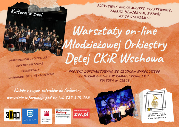 Ruszają „Warsztaty on-line Młodzieżowej Orkiestry Dętej CKiR Wschowa”