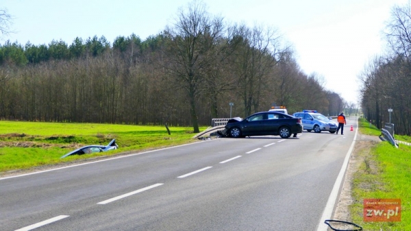 Groźny wydpadek i zablokowana droga krajowa nr 12 