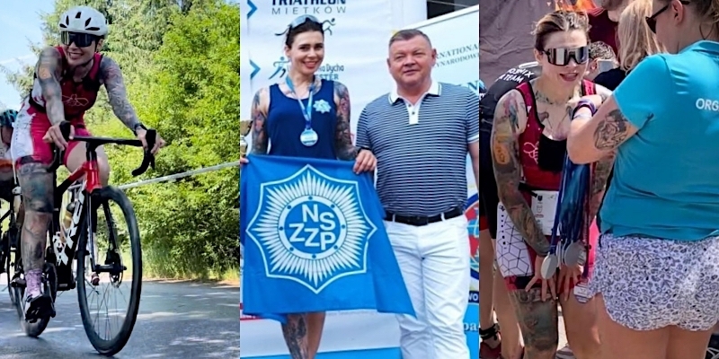 Policjantka ze Wschowy zdobyła brąz na Mistrzostwach Polski Policji w Triathlonie!