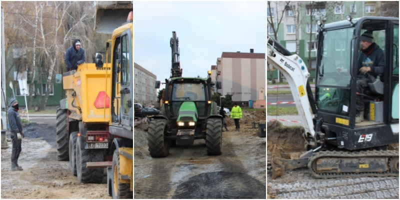 Prace budowlane na ul. Wolsztyńskiej postępują (FOTO)