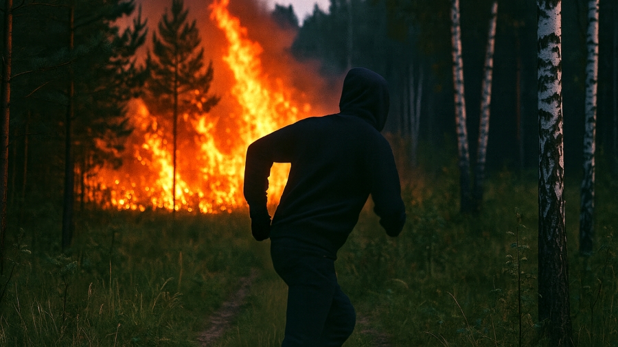 Seryjny podpalacz lasów nęka gminę Sława. 14 pożarów w 3 miesiące