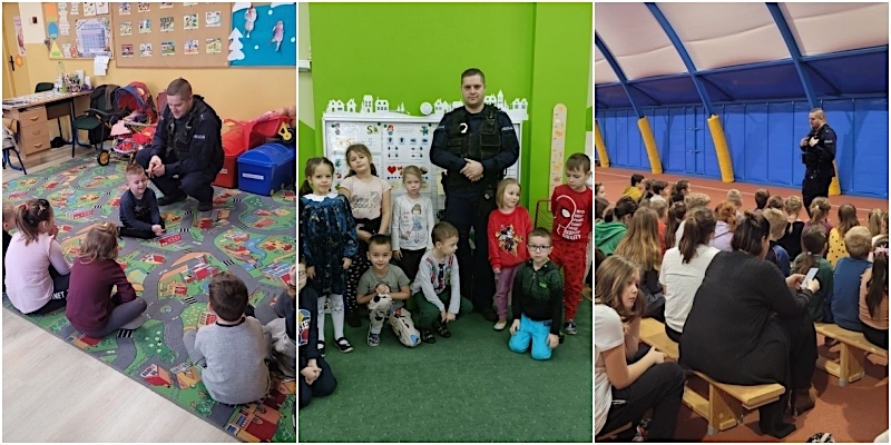 Policjanci spotkali się z dziećmi w ramach akcji „Bezpieczne Ferie 2023”