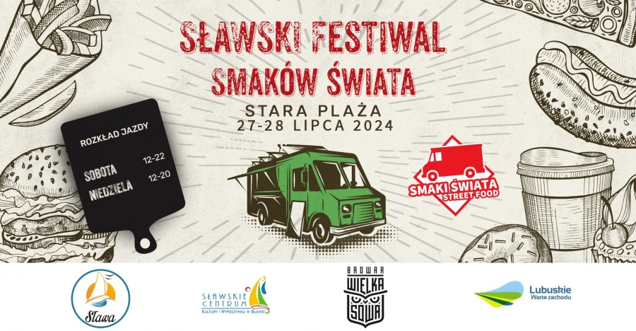 Zapowiada się smakowity weekend w Sławie. Na terenie SCKiW zaparkują food trucki