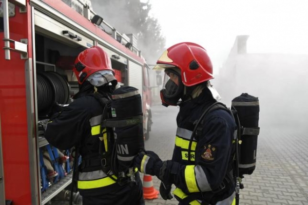 Pożar domu letniskowego w Brennie