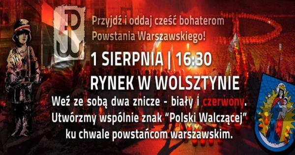 Przyjdź na wolsztyński Rynek i oddaj cześć powstańcom warszawskim