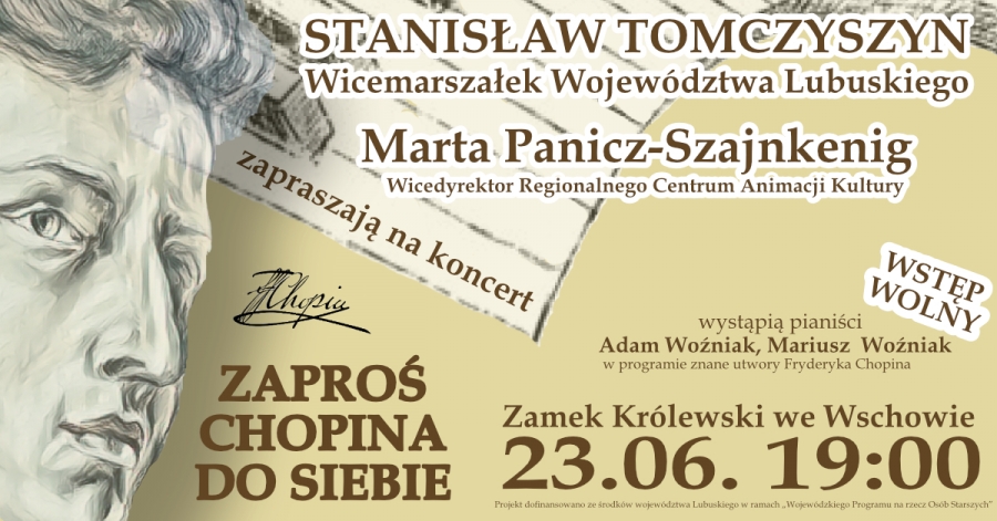 Koncert „Zaproś Chopina do siebie” - Muzyczne emocje na Zamku we Wschowie