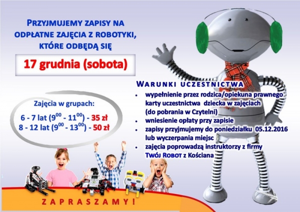 Zbuduj robota! - warsztaty w Bibliotece