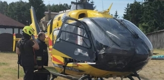 Akcja ratunkowa z udziałem helikoptera w Lubiatowie [ZDJĘCIA]